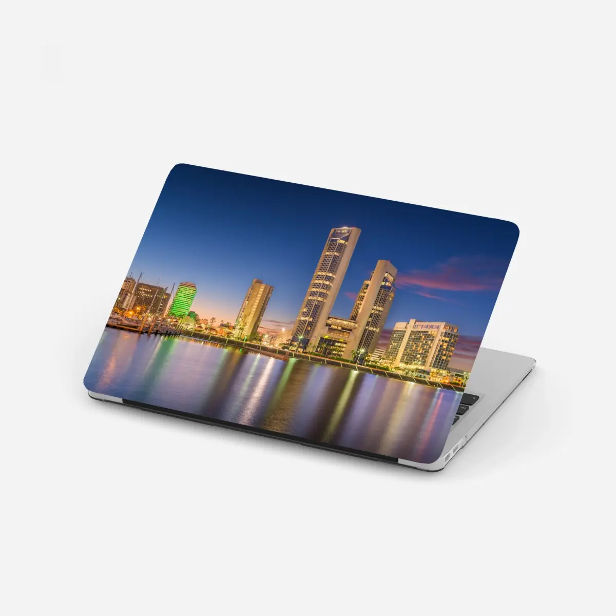Laptop-Aufkleber Corpus Christi skyline bei dämmerung – Pixers®