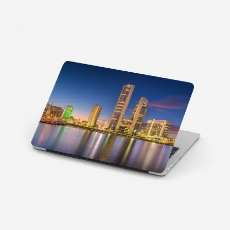 Laptop-Aufkleber Corpus Christi skyline bei dämmerung – Pixers®