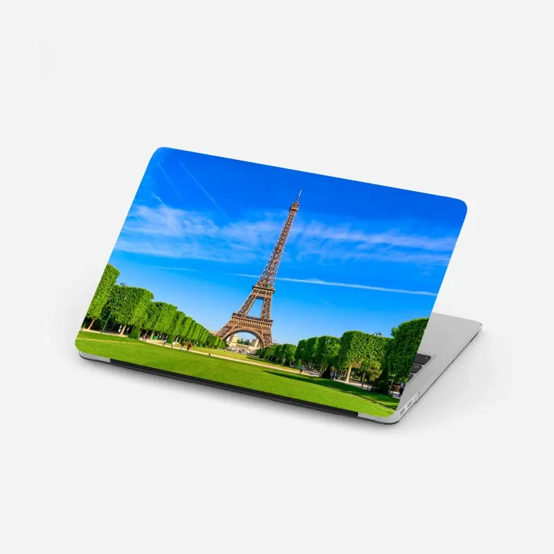 Laptop-Aufkleber Eiffelturm am Champ de Mars, lebendige pariser skyline