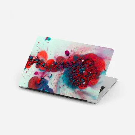 Laptop-Aufkleber lebendige marmorierte farbexplosion – Pixers®
