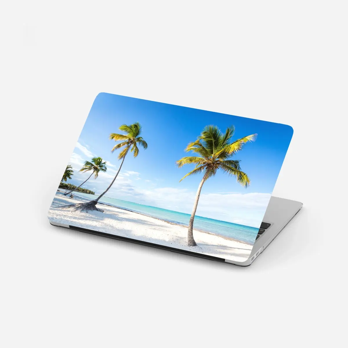 Laptop-Aufkleber tropischer palmenstrand – Pixers®