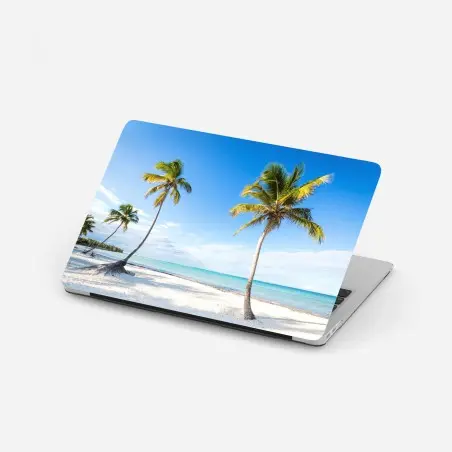 Laptop-Aufkleber tropischer palmenstrand – Pixers®