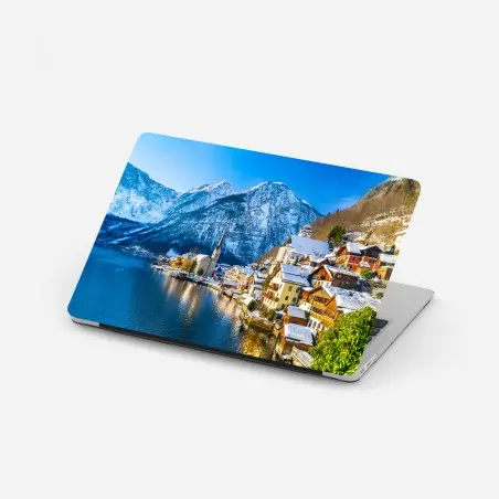 Laptop-Aufkleber winterruhe in Hallstatt — alpendorf am see – Pixers®