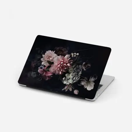 Laptop-Aufkleber düsterer pfingstrosen- und hortensienstrauß – Pixers®