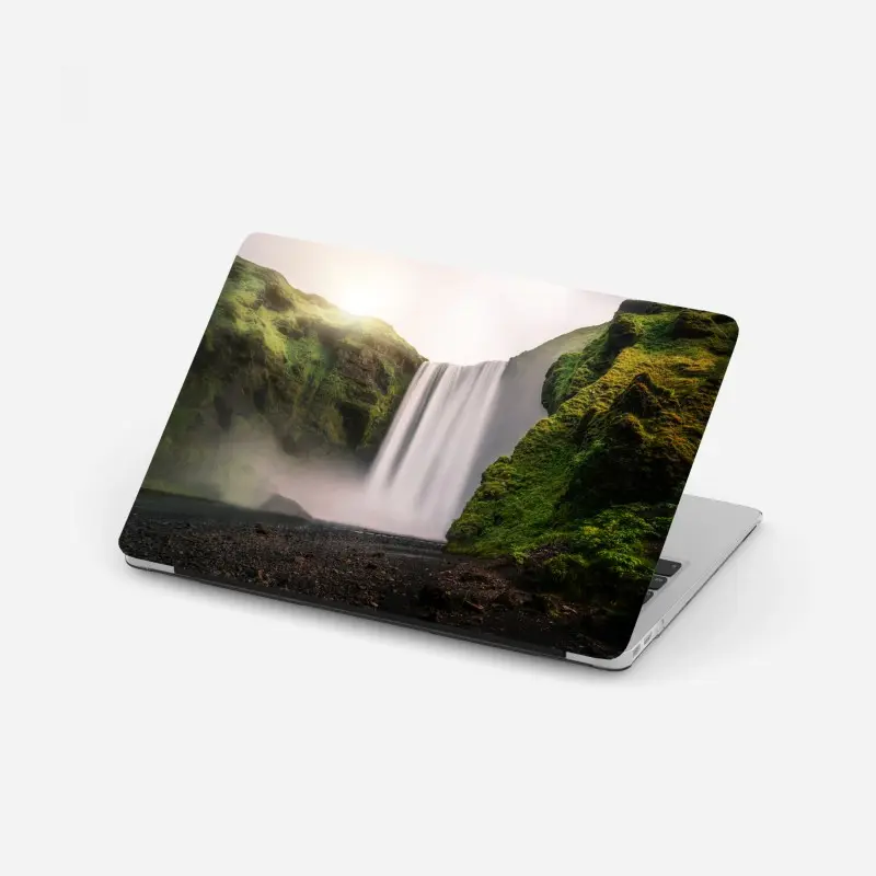 Laptop-Aufkleber majestätischer wasserfall Skogafoss