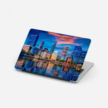Laptop-Aufkleber Perth skyline bei sonnenuntergang – Pixers®