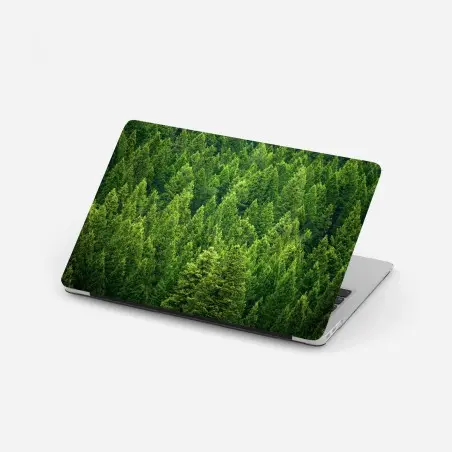 Laptop-Aufkleber üppige kronen eines kieferwaldes – Pixers®