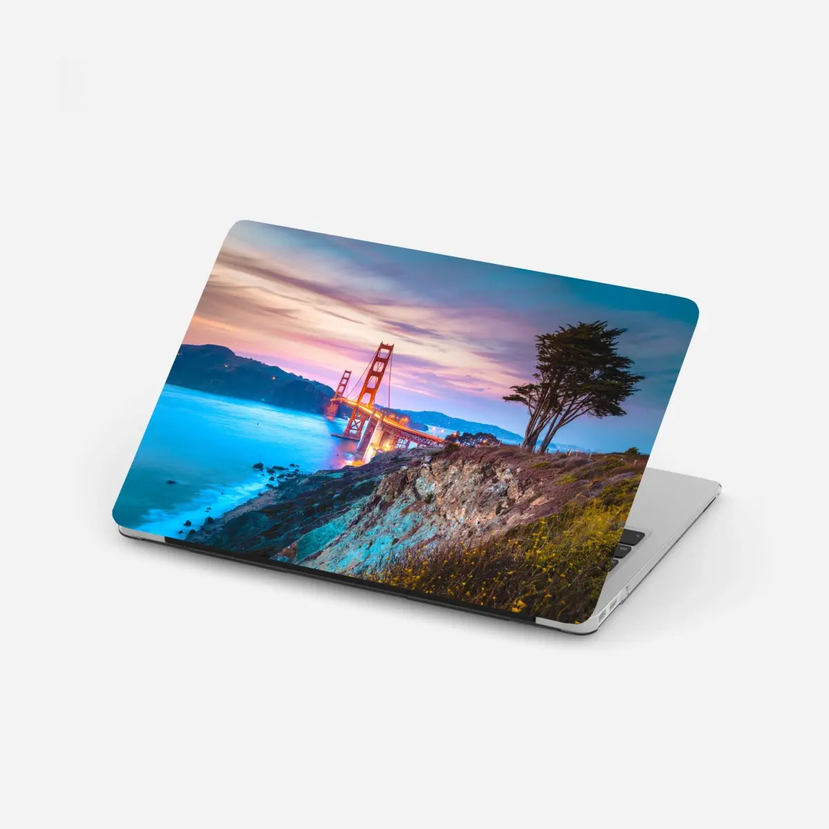 Laptop-Aufkleber Golden Gate Bridge bei dämmerung – Pixers®