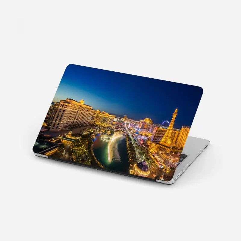 Laptop-Aufkleber Las Vegas skyline bei nacht