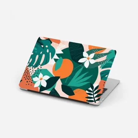 Laptop-Aufkleber tropische blätter und zitrus illustration – Pixers®