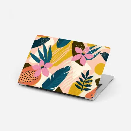 Laptop-Aufkleber tropisches abstraktes blumenmotiv – Pixers®
