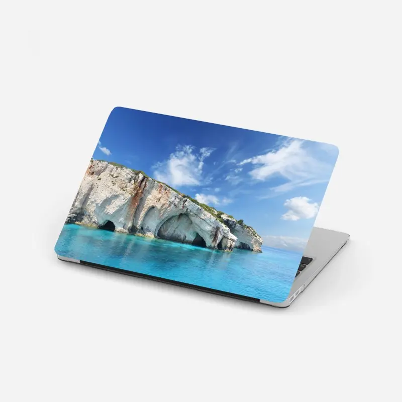 Laptop-Aufkleber blaue höhlen auf Zakynthos