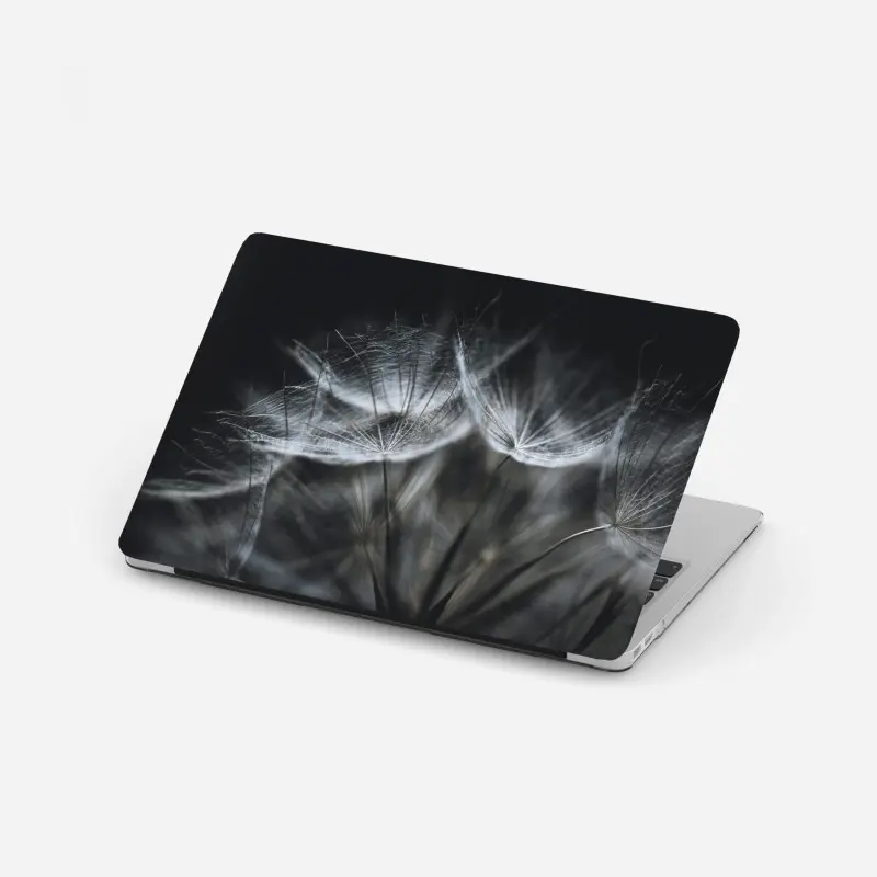 Laptop-Aufkleber zarte löwenzahnsamen in monochrom