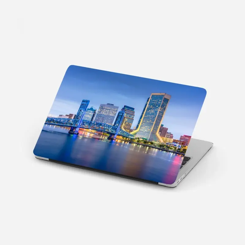 Laptop-Aufkleber Jacksonville skyline bei dämmerung