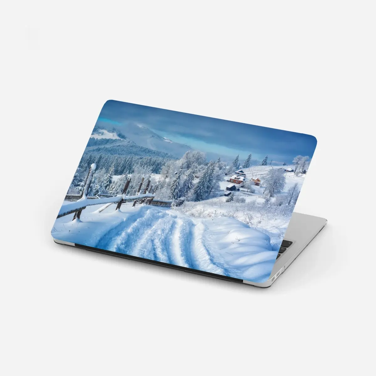 Laptop-Aufkleber winterweg zum alpendorf – Pixers®
