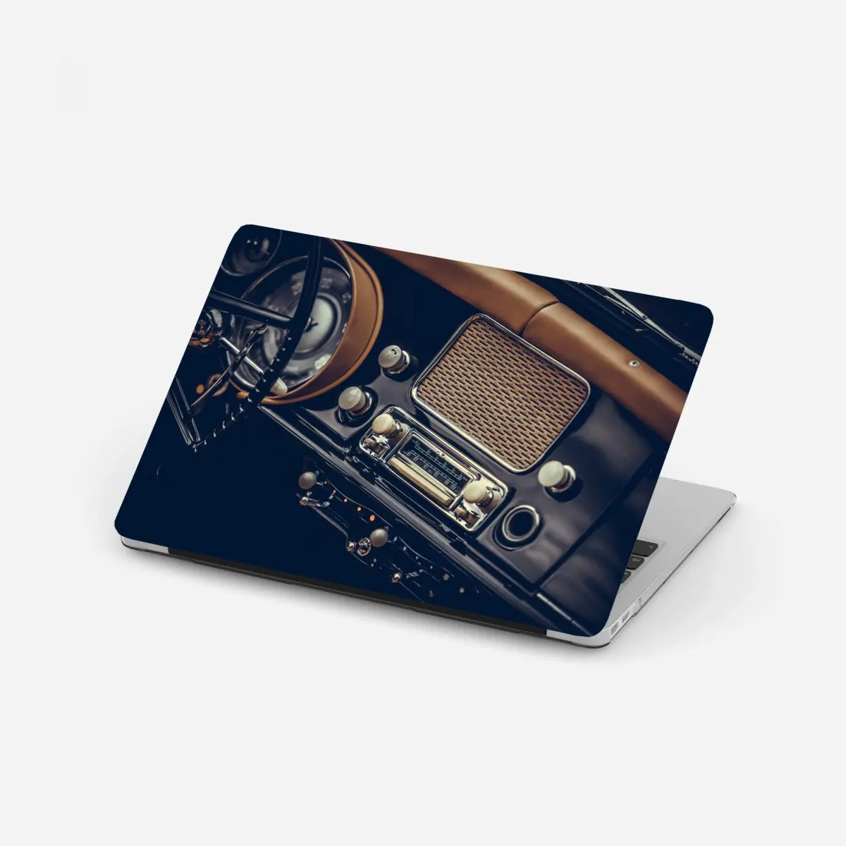 Laptop-Aufkleber vintage armaturenbrett nahaufnahme – Pixers®