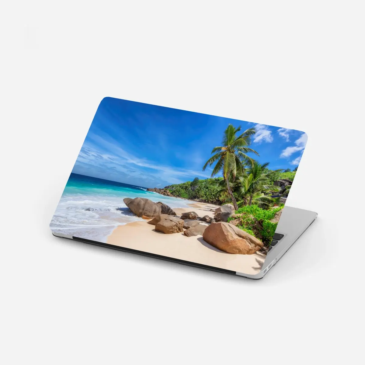 Laptop-Aufkleber tropischer palmenstrand – Pixers®