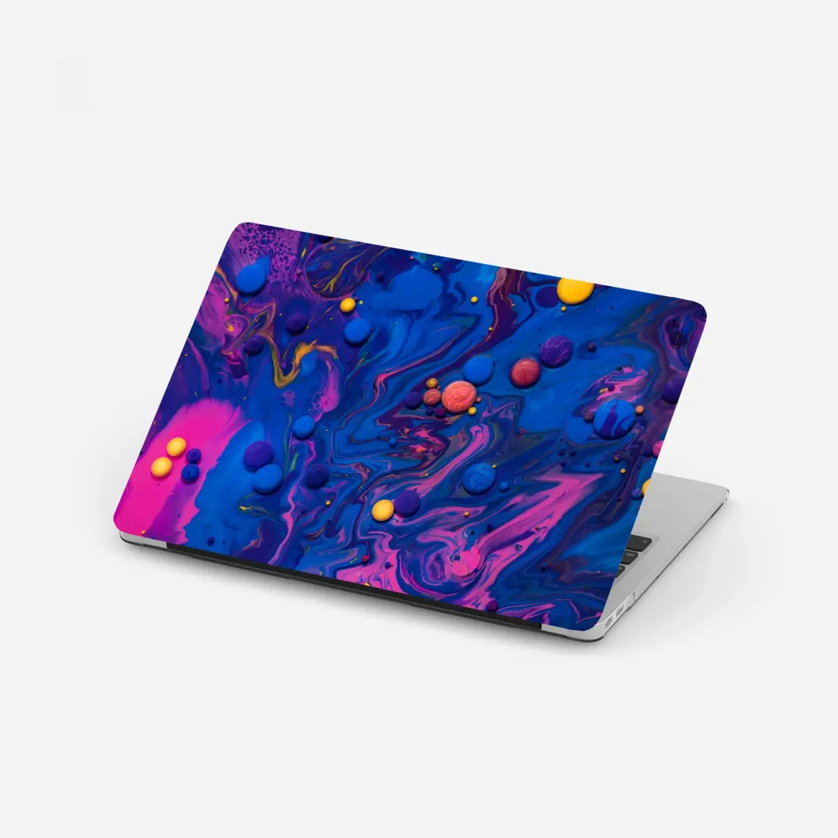 Laptop-Aufkleber lebendige kosmische farbwirbel – Pixers®