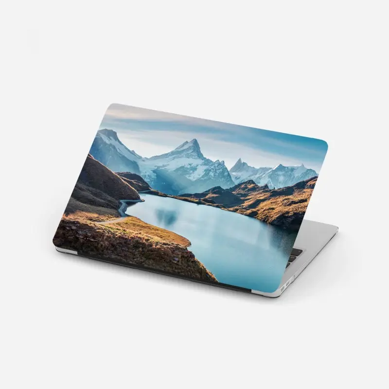 Laptop-Aufkleber sonnenaufgang über Bachalpsee, Schweizer Alpen