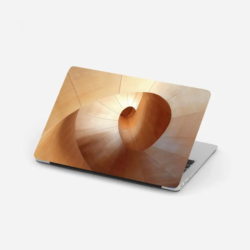 Laptop-Aufkleber warme holzspirale