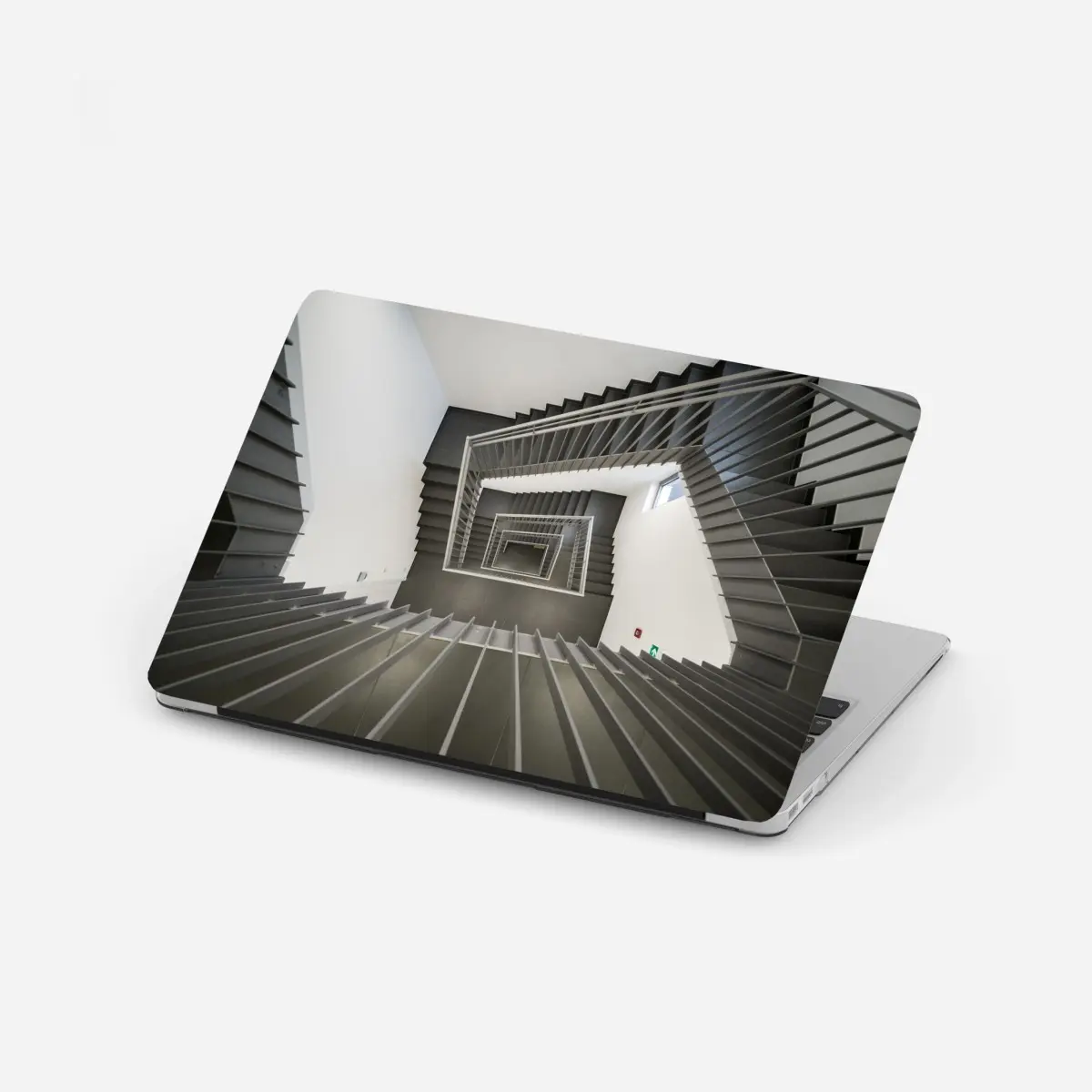 Laptop-Aufkleber geometrisches treppenhaus in perspektive – Pixers®