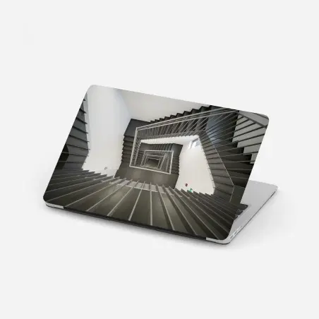 Laptop-Aufkleber geometrisches treppenhaus in perspektive – Pixers®