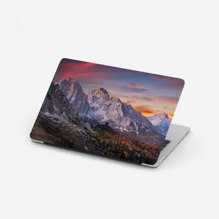 Laptop-Aufkleber majestätischer herbstlicher sonnenuntergang in den bergen – Pixers®