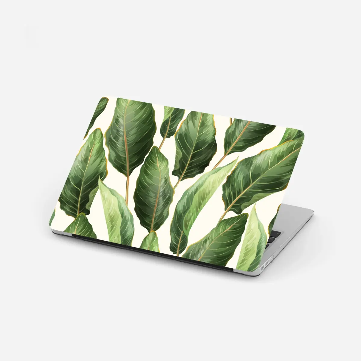 Laptop-Aufkleber tropisches bananenblattmuster – Pixers®