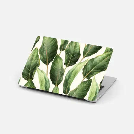 Laptop-Aufkleber tropisches bananenblattmuster – Pixers®