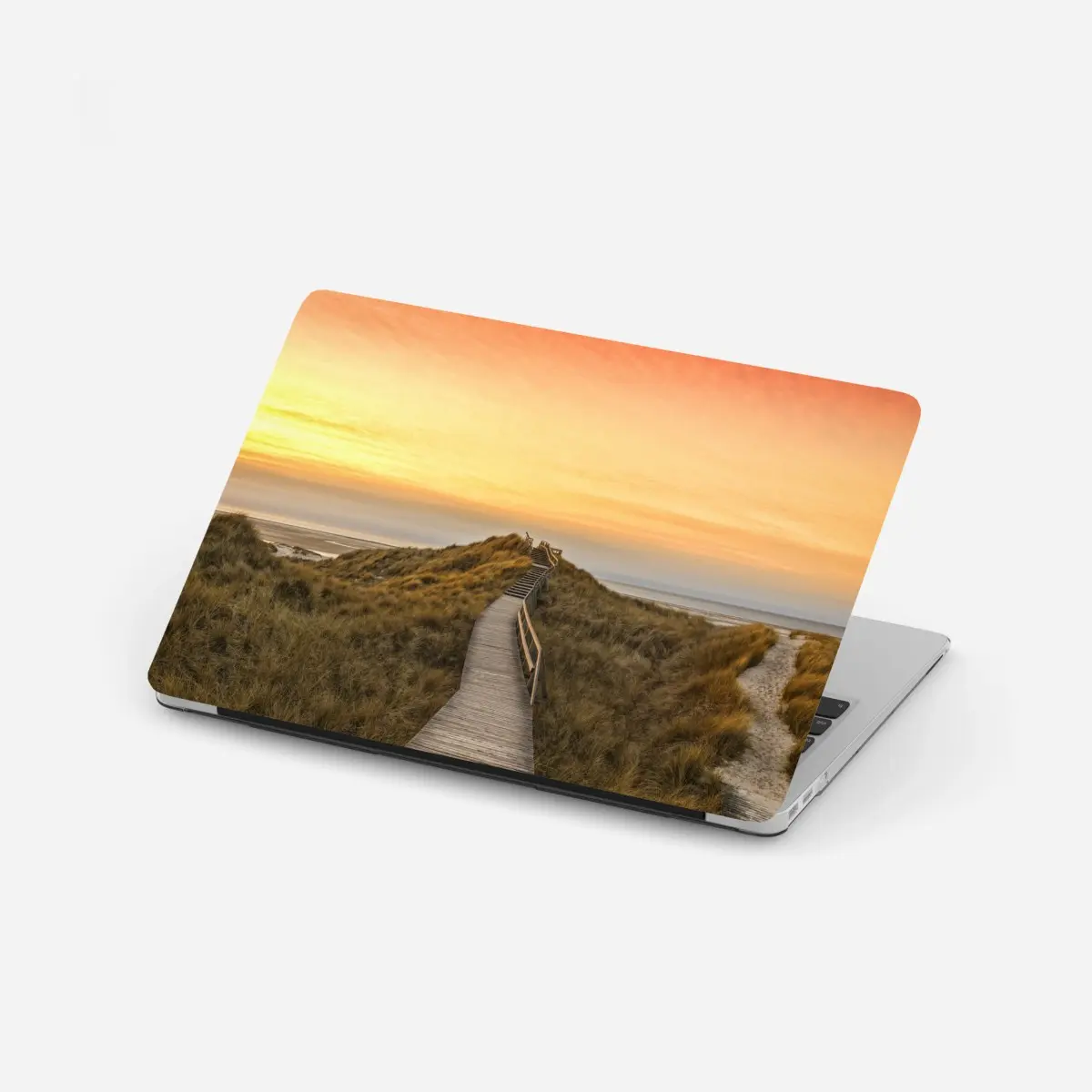 Laptop-Aufkleber sonnenuntergang am strand von Amrum – Pixers®