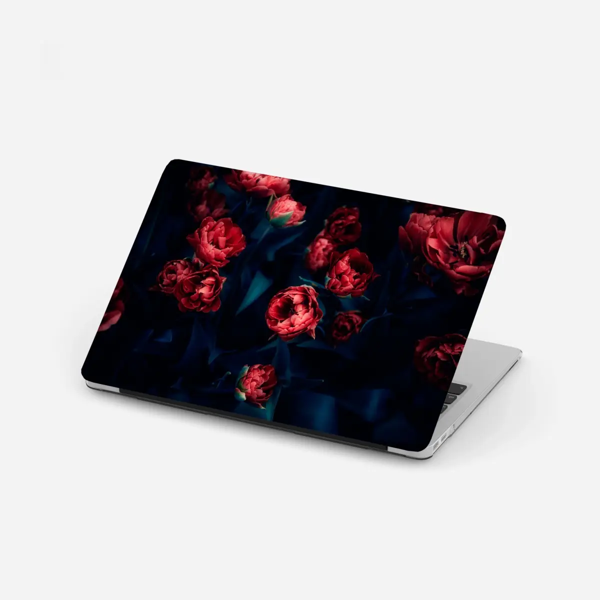 Laptop-Aufkleber dunkler roter tulpenstrauß – Pixers®