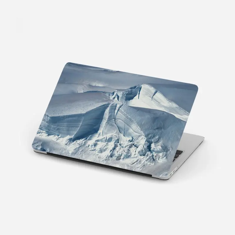 Laptop-Aufkleber gletscherlandschaft mit tiefen spalten