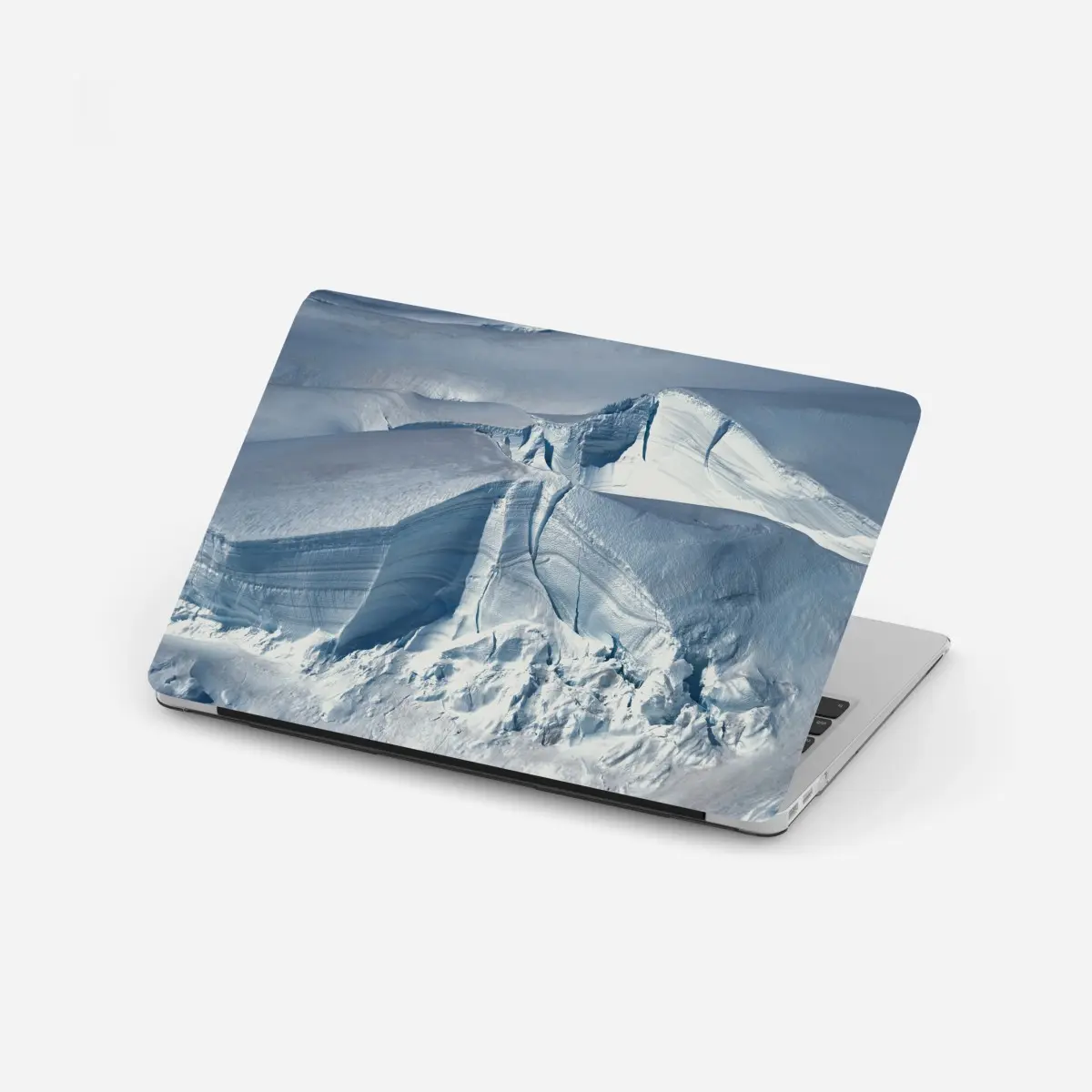 Laptop-Aufkleber gletscherlandschaft mit tiefen spalten – Pixers®