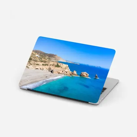 Laptop-Aufkleber türkisfarbene küstenoase – Pixers®