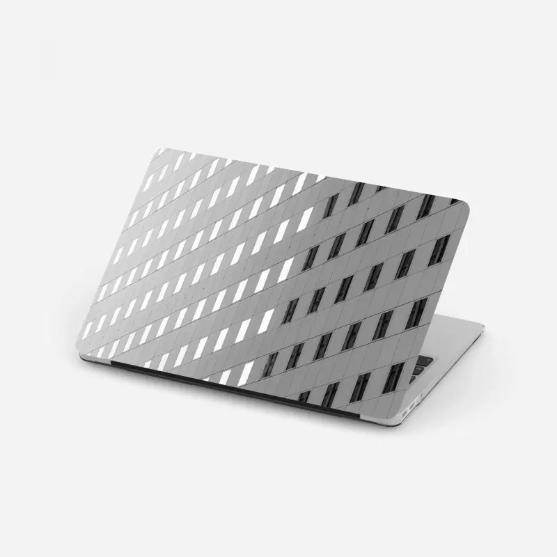 Laptop-Aufkleber minimalistische fassadenstruktur mit geometrischem muster