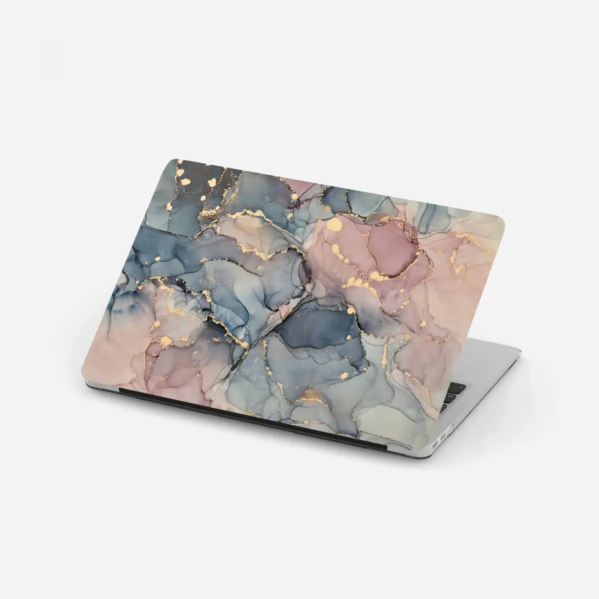 Laptop-Aufkleber zarte pastell-flüssigmarmor mit goldadern – Pixers®