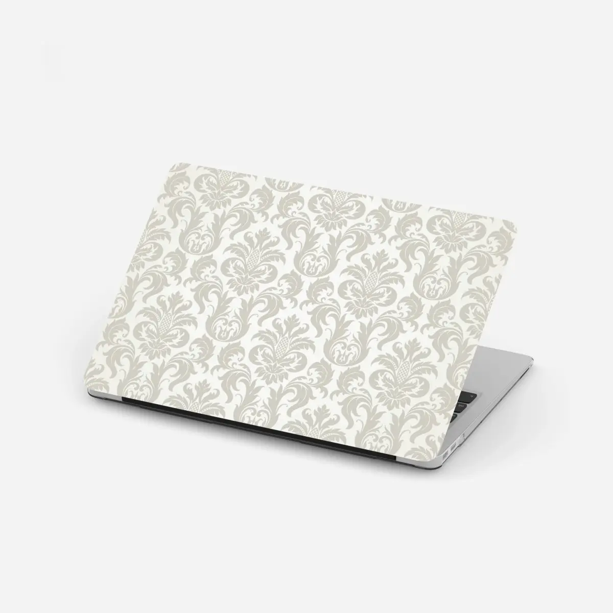 Laptop-Aufkleber elegantes beiges damastmuster – Pixers®