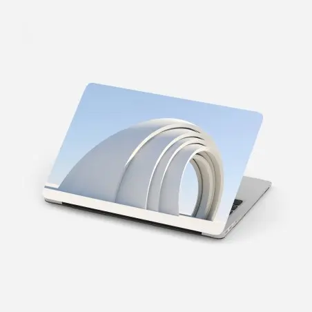 Laptop-Aufkleber minimalistische bogenskulptur – Pixers®