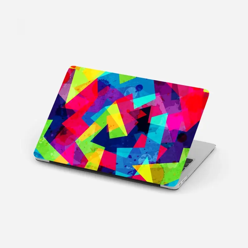 Laptop-Aufkleber lebendige geometrische aquarell-collage