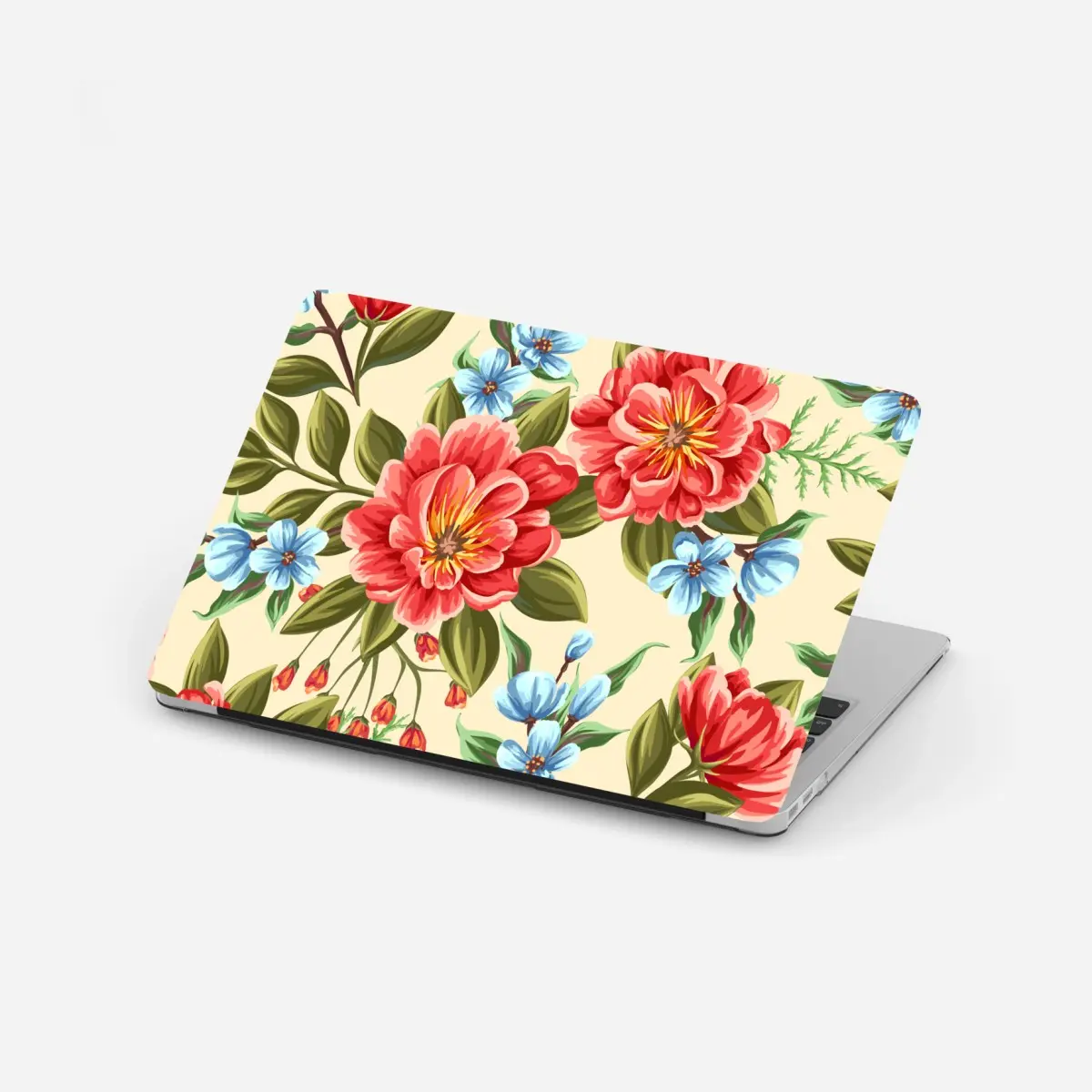 Laptop-Aufkleber lebhaftes aquarell blumenmuster – Pixers®
