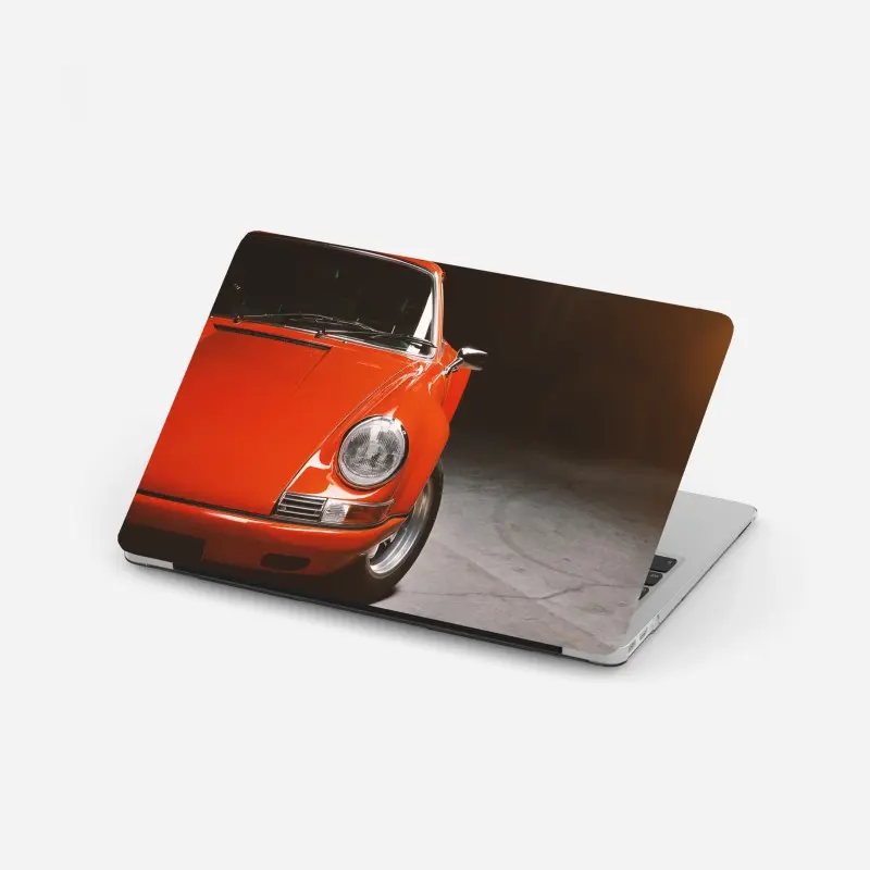 Laptop-Aufkleber roter oldtimer sportwagen nahaufnahme