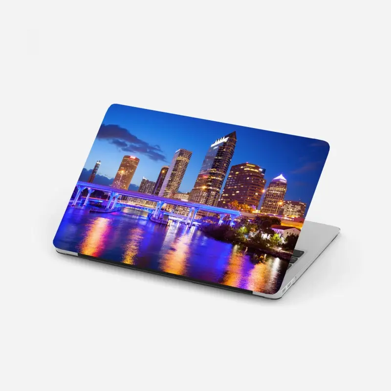 Laptop-Aufkleber Tampa skyline bei nacht