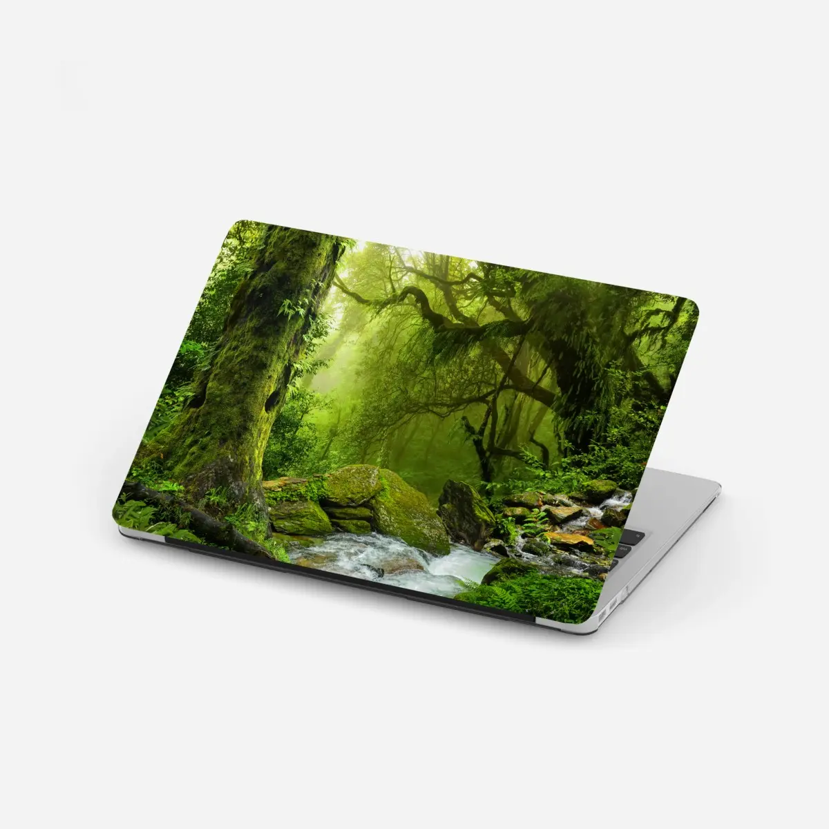 Laptop-Aufkleber verzauberter grüner waldbach – Pixers®