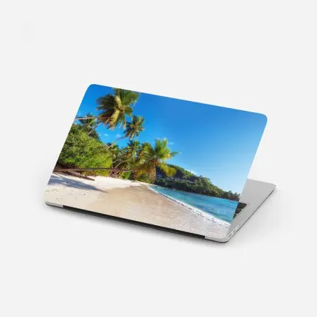 Laptop-Aufkleber tropischer palmstrand – Pixers®