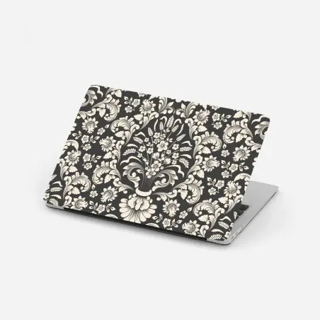 Laptop-Aufkleber vintage blumiges damastmuster – Pixers®