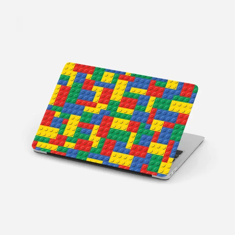 Laptop-Aufkleber buntes bausteinmuster