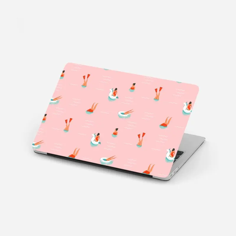 Laptop-Aufkleber verspieltes pastell poolmuster