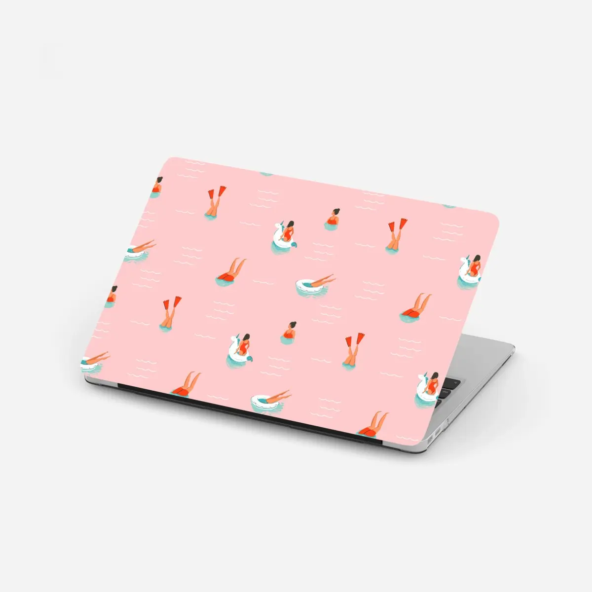 Laptop-Aufkleber verspieltes pastell poolmuster – Pixers®