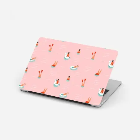 Laptop-Aufkleber verspieltes pastell poolmuster – Pixers®