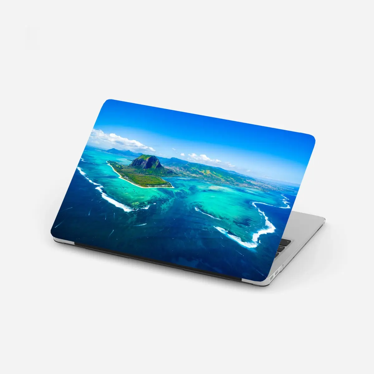 Laptop-Aufkleber panorama Le Morne über der lagune von Mauritius – Pixers®